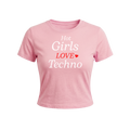 rozowa koszulka z napisem ''Hot Girls LOVE Techno''