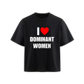 koszulka czarna z napisem ''i love dominant women''